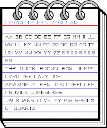 Libercity Thin Regular Font