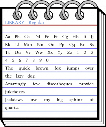 LIBRARY Regular Font