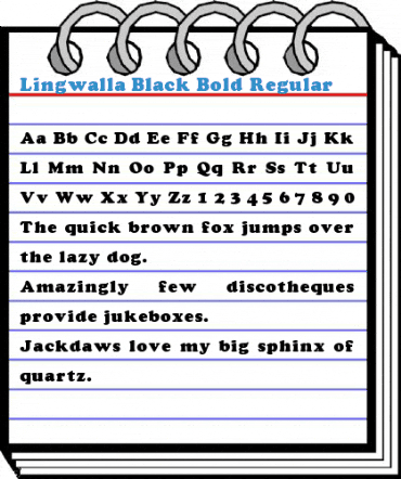 Lingwalla Black Bold Regular Font