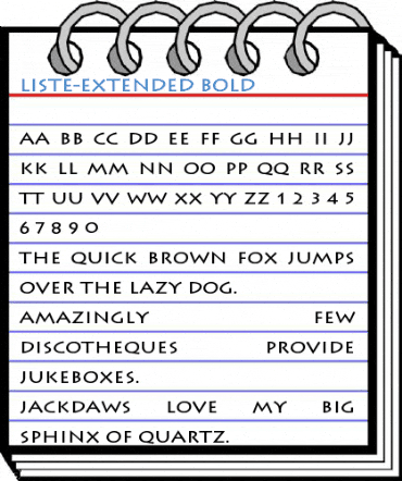 Liste-Extended Bold Font