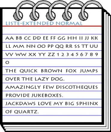 Liste-Extended Normal Font