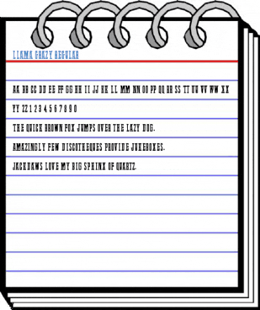 Llama Grazy Regular Font