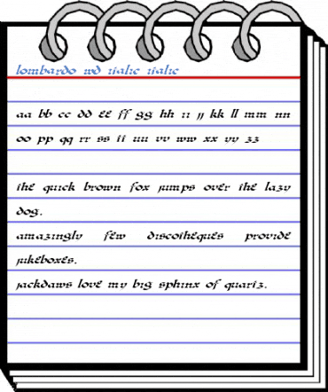 Lombardo Wd Italic Italic Font