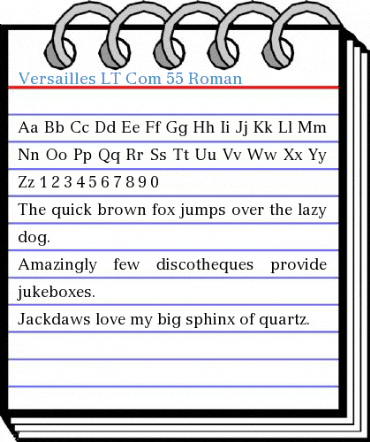 Versailles LT Com 55 Roman Font