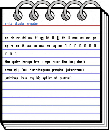 child blocks Regular Font