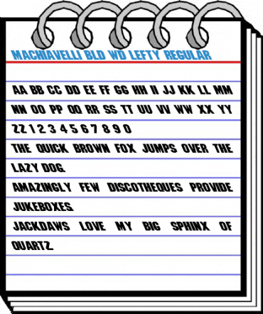 Machiavelli Bld Wd Lefty Regular Font