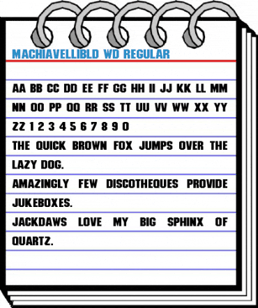 MachiavelliBld Wd Regular Font