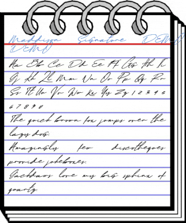 Maddison Signature DEMO oblique DEMO Font