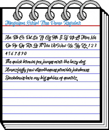 Magnison Script Free Demo Regular Font