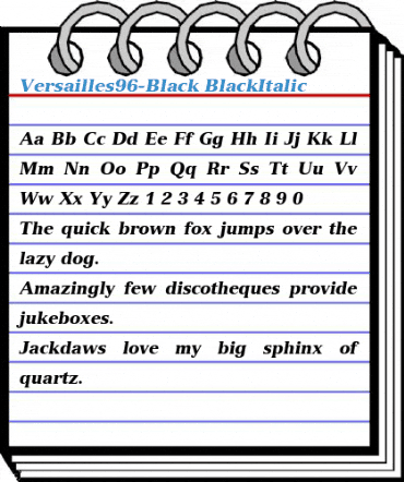 Versailles96-Black BlackItalic Font