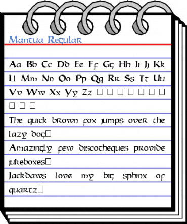 Mantua Regular Font