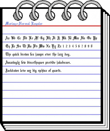 Mariage-Normal Regular Font