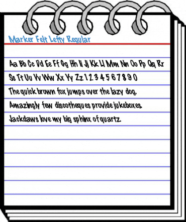 Marker Felt Lefty Regular Font