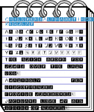ChildrensAlphabetInvers Regular Font