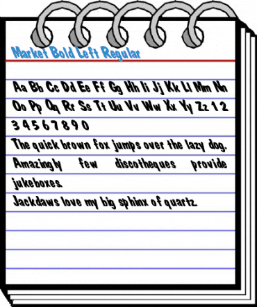 Market Bold Left Regular Font