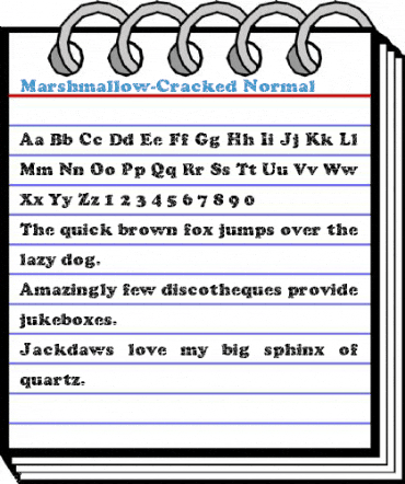 Marshmallow-Cracked Normal Font