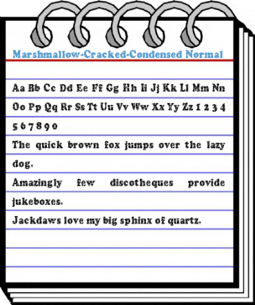 Marshmallow-Cracked-Condensed Normal Font