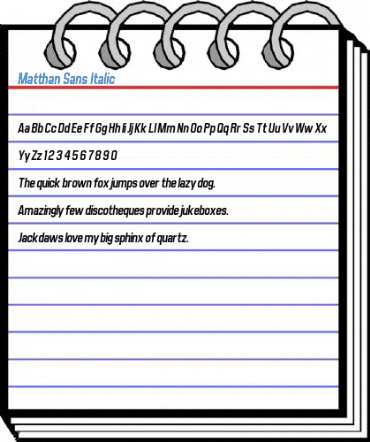 Matthan Sans Italic Font