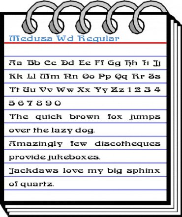 Medusa Wd Regular Font