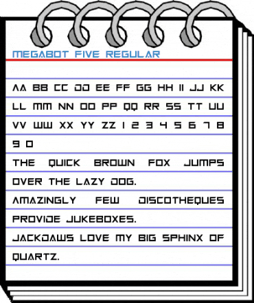 Megabot Five Regular Font