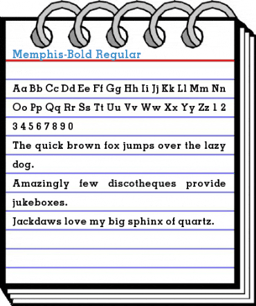 Memphis-Bold Regular Font