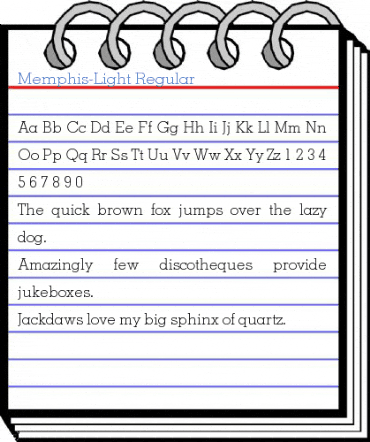 Memphis-Light Regular Font