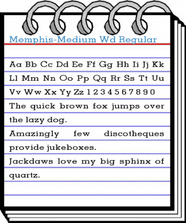 Memphis-Medium Wd Regular Font