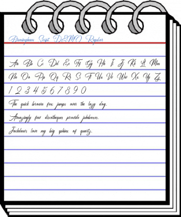 Birmingham Script DEMO Regular Font