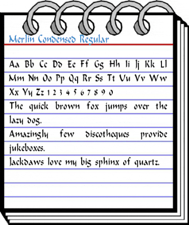 Merlin Condensed Regular Font