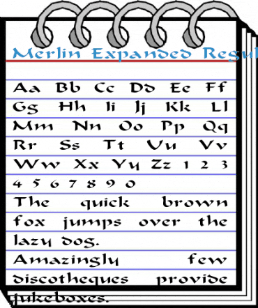 Merlin Expanded Regular Font