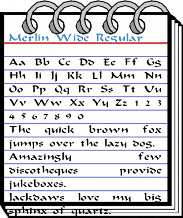 Merlin Wide Regular Font