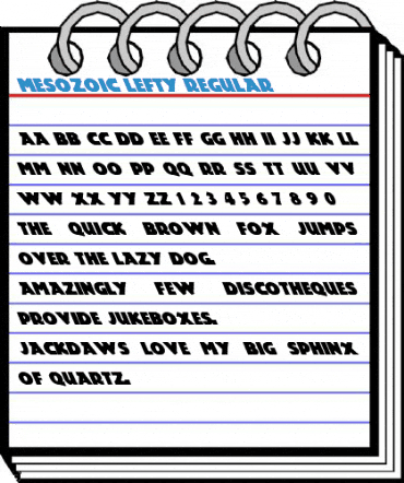Mesozoic Lefty Regular Font