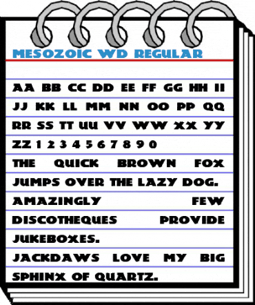Mesozoic Wd Regular Font