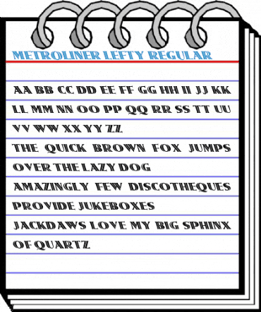 Metroliner Lefty Regular Font