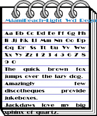 MiamiBeach-Light Wd Regular Font