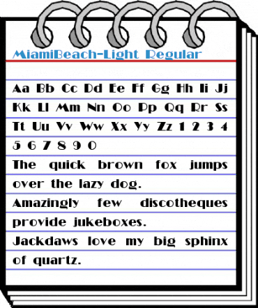 MiamiBeach-Light Regular Font