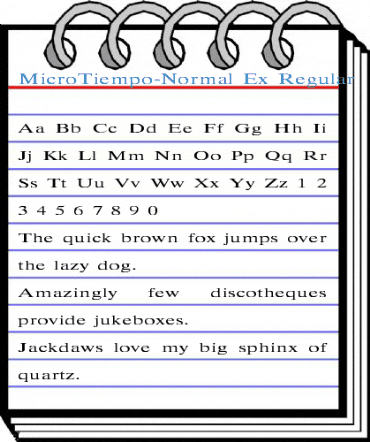 MicroTiempo-Normal Ex Regular Font