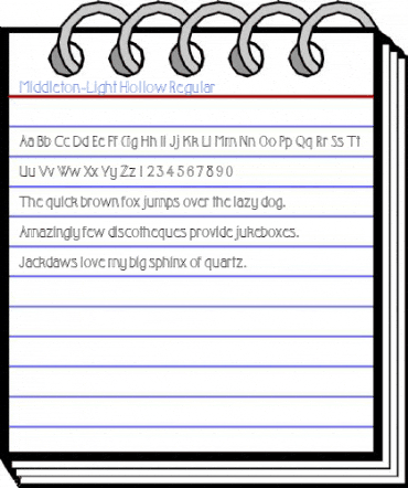 Middleton-Light Hollow Regular Font