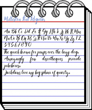 Milleston Font Regular Font