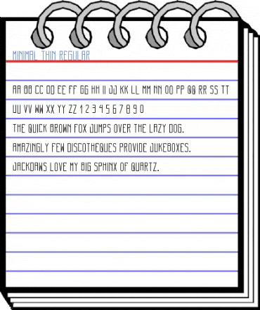 Minimal Thin Regular Font