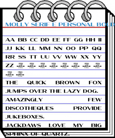 Molly Serif E PERSONAL Bold Font