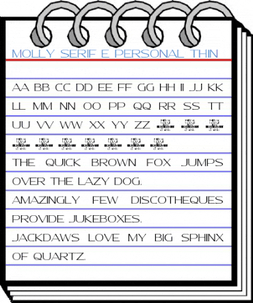 Molly Serif E PERSONAL Thin Font