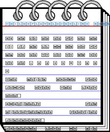 ChildsPlayBlocksLine Roman Font