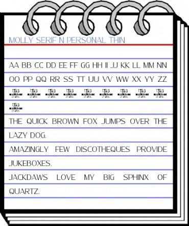 Molly Serif N PERSONAL Thin Font