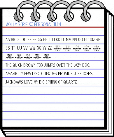 Molly Serif XC PERSONAL Thin Font