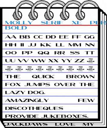 Molly Serif XE PERSONAL Bold Font