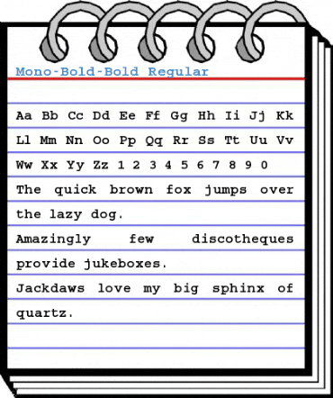 Mono-Bold-Bold Regular Font