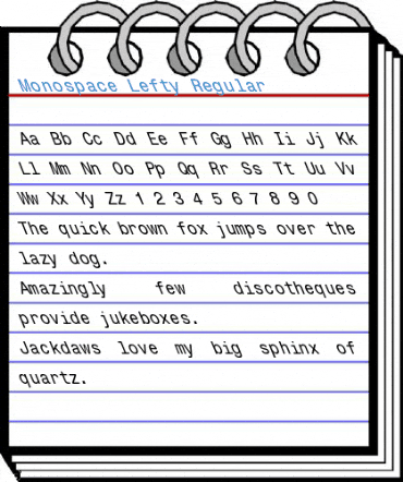 Monospace Lefty Regular Font