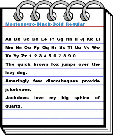 Montenegro-Black-Bold Regular Font
