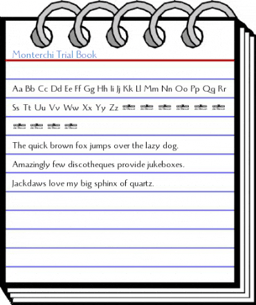Monterchi Trial Book Font